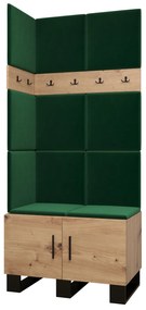 Predsieňová zostava Amanda 11 (dub artisan + zelená). Akcia -6%. Vlastná spoľahlivá doprava až k Vám domov. 1085953