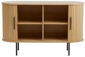 Komoda v dekore duba s posuvnými dverami v prírodnej farbe 120x76x45 cm Nola – Unique Furniture