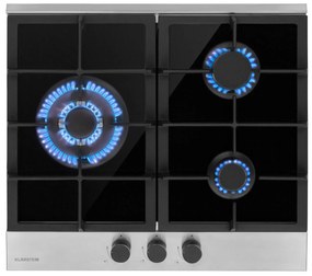 Klarstein Alchemist, plynová varná doska, 3 hliníkové horáky, sklokeramická