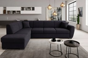 Rohová rozkladacia sedačka DOLORES LETTO L čierna