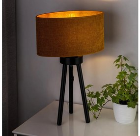 Duolla - Stolná lampa OVAL 1xE27/15W/230V pr. 30 cm hnedá