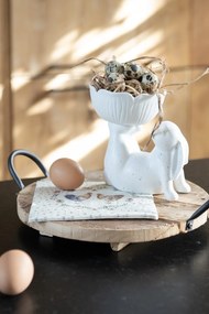 Keramická dekoračná miska so zajačikom - 15*11*14 cm