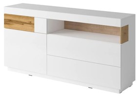 Komoda Stacey Typ 47 (dub + biely vysoký lesk). Akcia -18%. Vlastná spoľahlivá doprava až k Vám domov. 1030472