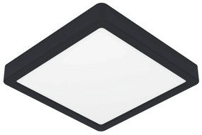 EGLO LED stropné osvetlenie do kúpeľne FUEVA 5, 17W, teplá biela, 21x21cm, hranaté, čierne