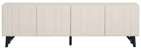 Krémový TV stolík z borovicového dreva 181x56 cm Miller - WOOOD