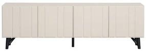 Krémový TV stolík z borovicového dreva 181x56 cm Miller - WOOOD