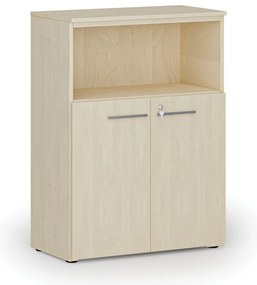 Kombinovaná kancelárska skriňa PRIMO WOOD, 800 x 420 x 1087 mm, breza