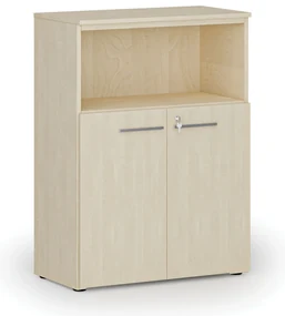 Kombinovaná kancelárska skriňa PRIMO WOOD, 800 x 420 x 1087 mm, breza