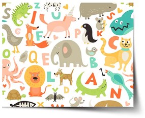 Sablio Plagát Zoo abeceda - 60x40 cm