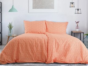 Obliečky z Renforcé bavlny OKTAGON oranžové Rozmer obliečky: 2 ks 70 x 90 cm | 200 x 220 cm