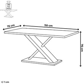 BONTEC Jedálenský stôl rozkladací 110-150x75 cm, mdf HT-430 CAP Farba: Hnedá