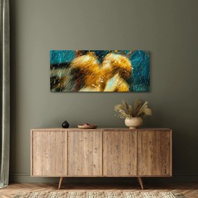 Obraz - Bozkávajúci sa anjeli (120x50 cm)