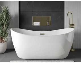 Mexen X-Wall-NR, polička na zapustenie pod obklad bez goliera 60 x 30 cm, zlatá lesklá, 1951603010S