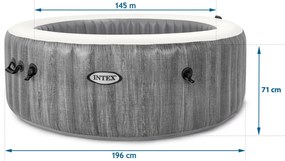 Hydromasážna jacuzzi 4 osoby, nafukovacia,196x71 cm, WIFI prémiové príslušenstvo INTEX