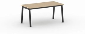 Kancelársky pracovný stôl PRIMO BASIC, čierna podnož, 1600 x 800 mm, buk