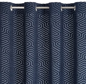 ZÁVES NA KRÚŽKOCH PIERRE CARDIN INGA 140X250 CM TMAVOMODRÁ