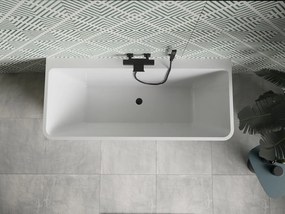 Mexen Volta, voľne stojaca vaňa na stenu 170 x 75 cm + čierna odtoková zátka a prepadový otvor, čierna - biela, 51131707575-B