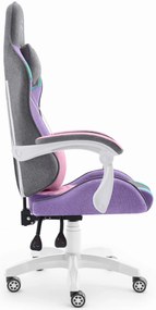 Herná stolička RAINBOW RUŽOVÁ-FIALOVÁ-MÄTOVÁ-SIVÁ LÁTKA