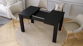 FONTE Čierny Mat - KLASICKÝ STÔL DO KUCHYNE/OBÝVACEJ IZBY 110x75 ROZKLADANÝ DO 155 cm!