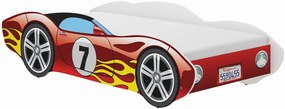 Posteľ červené auto s matracom