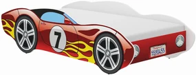 Posteľ červené auto s matracom