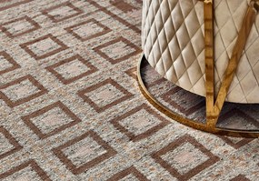 Diamond Carpets koberce Ručne viazaný kusový koberec Guggenheim DESP P81 Brown Natural - 120x170 cm