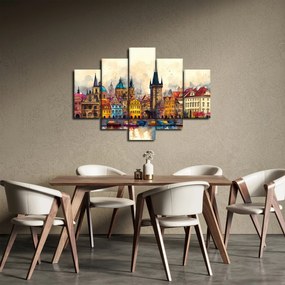 Obraz - Jeseň v maľovanom meste (150x105 cm)