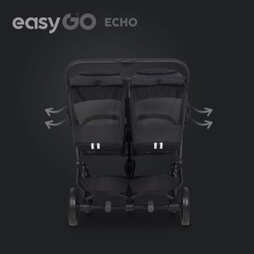 Súrodenecký kočík EasyGo Echo Ebony Black
