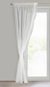 ZÁCLONA NA PÁSKE LARISA SADA 2KS 140X270 CM BIELA