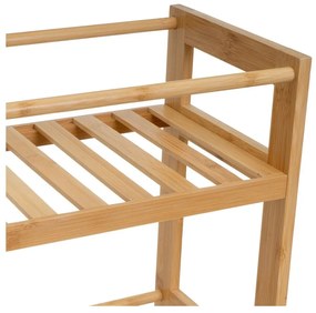 Bambusový pojazdný regál v prírodnej farbe 44x75 cm – Casa Selección