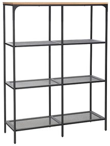 Kovový regál LEX A 100x36x136 cm čierny