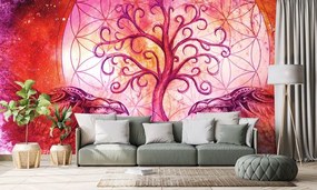 Tapeta pastelový magický strom života - 150x100