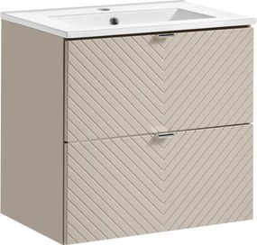 Comad Kúpeľňová skrinka s keramickým umývadlom Viva Cashmere 60 cm - kašmír