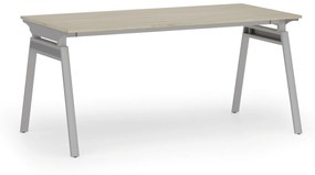 Kancelársky stôl PRIMO SIGMA, 1600 x 800 mm, sivá podnož, dub prírodný
