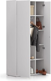 Šatní skriňa BLOCK, 850 x 400 x 1748 mm, biela