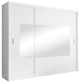 Skriňa s posuvnými dverami, biela, 250x215, MADRYT