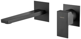 Matne čierna podomietková umývadlová batéria (1 výstup) Latus – Sapho