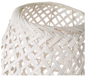 Biela bambusová stolová lampa s bambusovým tienidlom (výška 36 cm) – Casa Selección