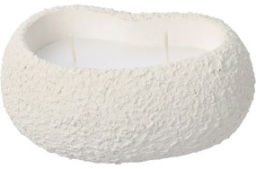 Dekoračná sviečka Dalia, biela, 16 x 7 x 10,5 cm