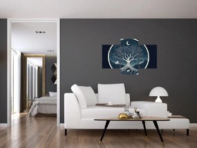 Obraz – Magický strom s jeleňom II. (90x60 cm)