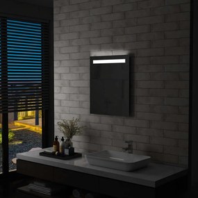 vidaXL Kúpeľňové nástenné zrkadlo s LED osvetlením 50x60 cm