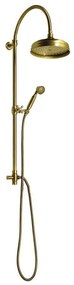 Mosadzná sprchová súprava v bronzovej farbe s hlavovou sprchou a ručnou sprchou 142 cm Antea – Sapho