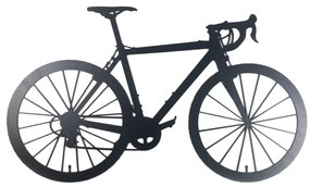 Veselá Stena Drevená nástenná dekorácia čierny Bicykel