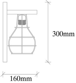 Nástenné svietidlo EREBOS 1xE27/40W/230V