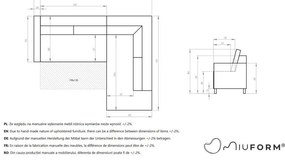 Hnedá rozkladacia rohová pohovka z imitácie kože (ľavý roh) Lofty Lilly – Miuform