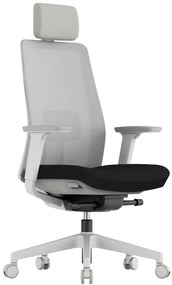 KREDE Kancelárska stolička K10 WHITE čierna