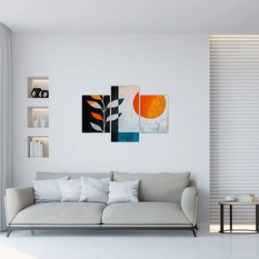 Obraz - Abstrakcia rastliny a slnka (90x60 cm)