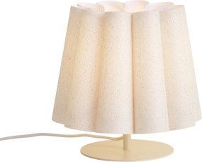 Japandi stolná lampa béžová s látkovým tienidlom 22 cm - Jenni