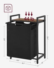 Kôš na bielizeň REX hnedá/čierna