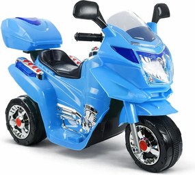 LEAN CARS Elektrická motorka pre deti HC8051 modrá so svetlami a zvukmi